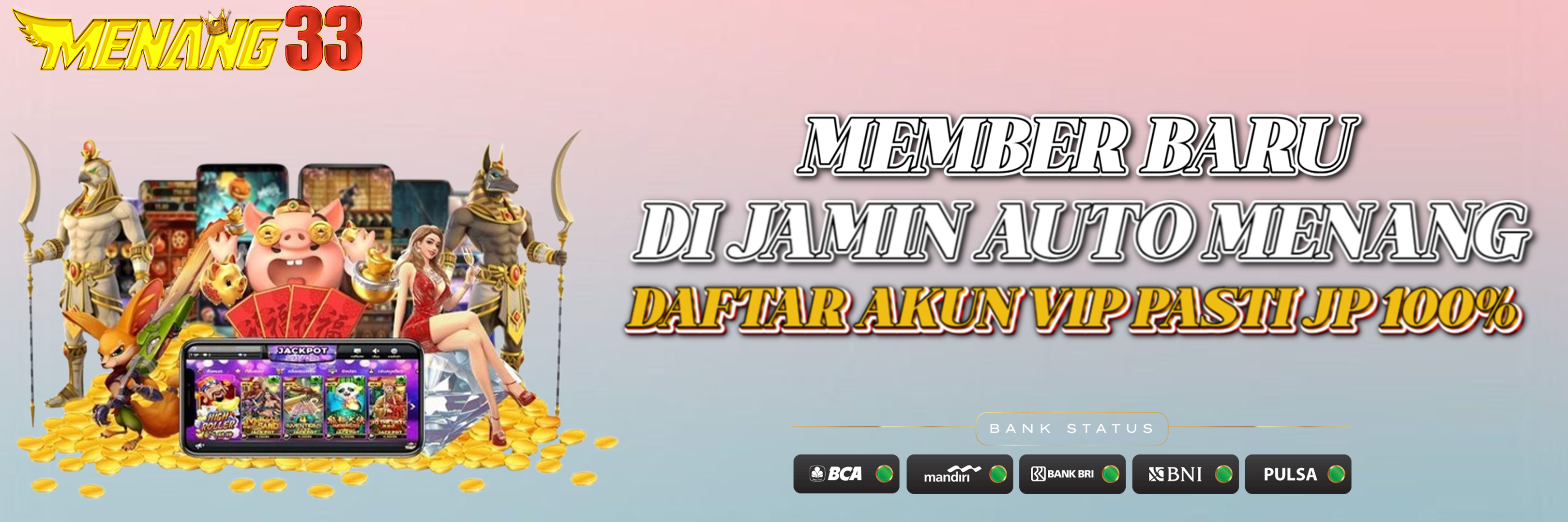 MENANG33: Promo Situs Depo 25K Bonus 25K Slot Bonus New Member 100 Terbesar ♣