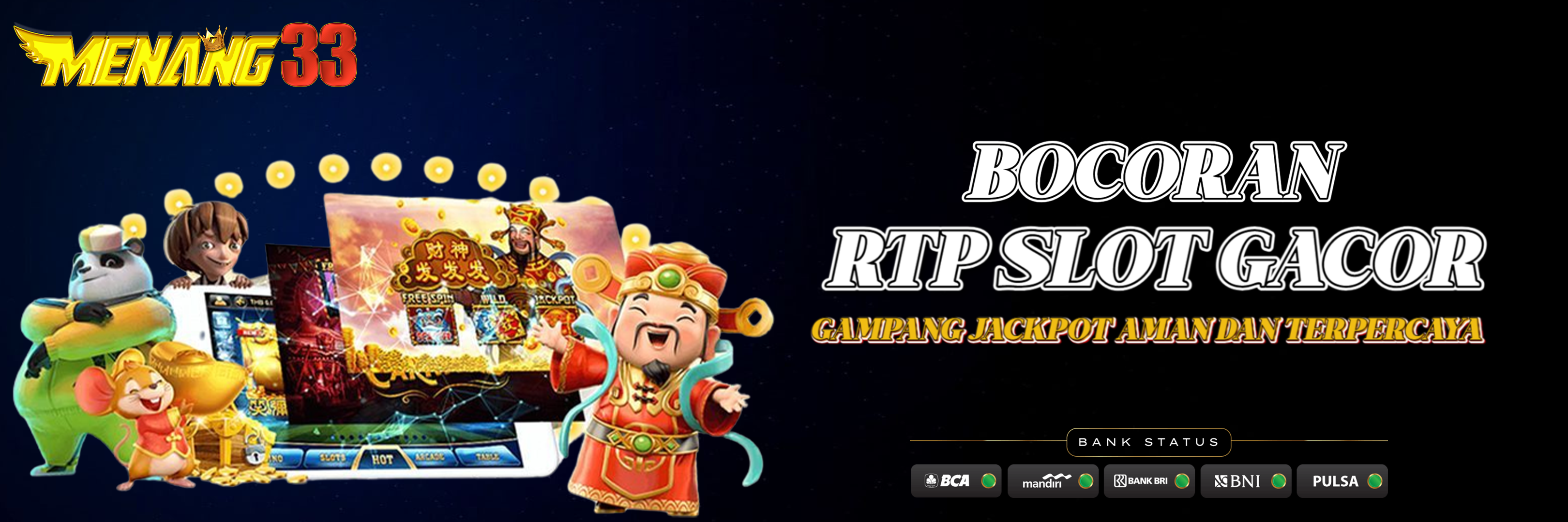 MENANG33: Rekomendasi Situs Judi Online & Slot Online Gacor Deposit Pulsa 2024 ☝️