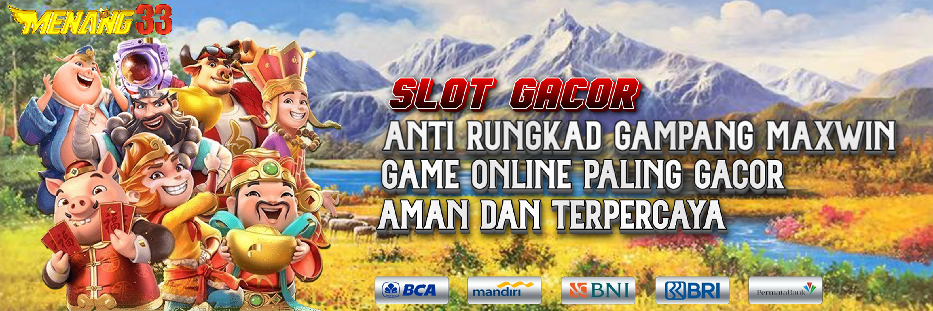 MENANG33: Judi Slot Dengan Garansi Kekalahan 100% Deposit Pulsa Tanpa Potongan Dan Bebas Ip 🌟