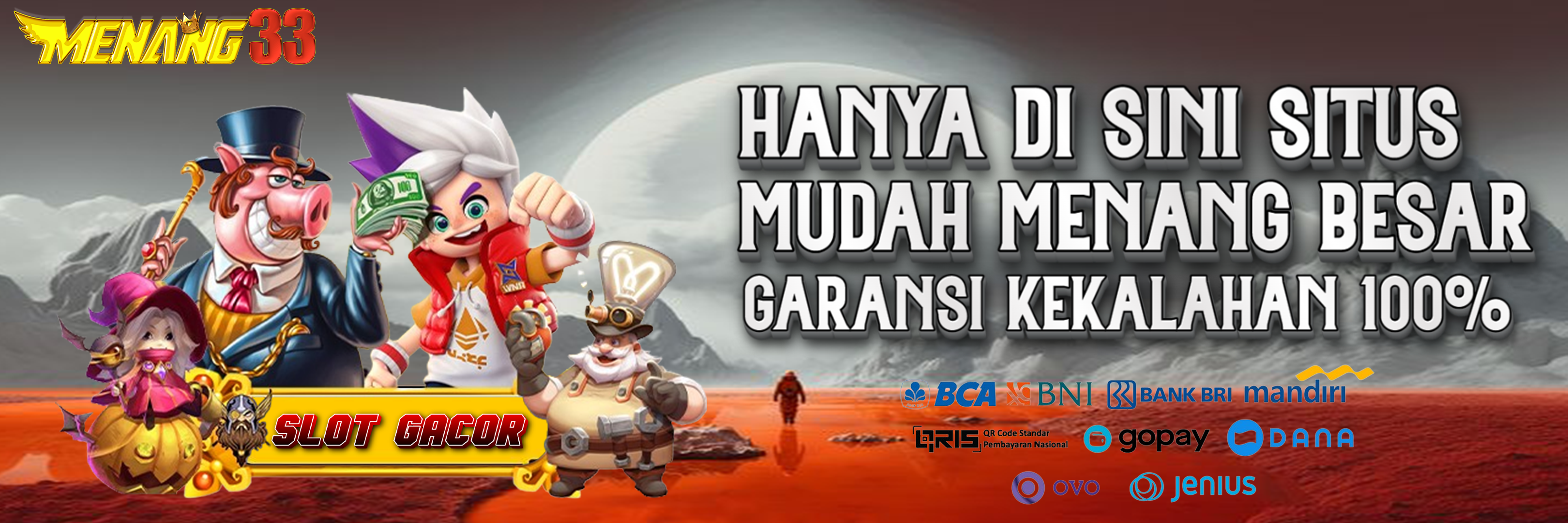 MENANG33: Slot Dengan Promo Bonus Cashback 50% New Member Deposit Via DANA 🎉