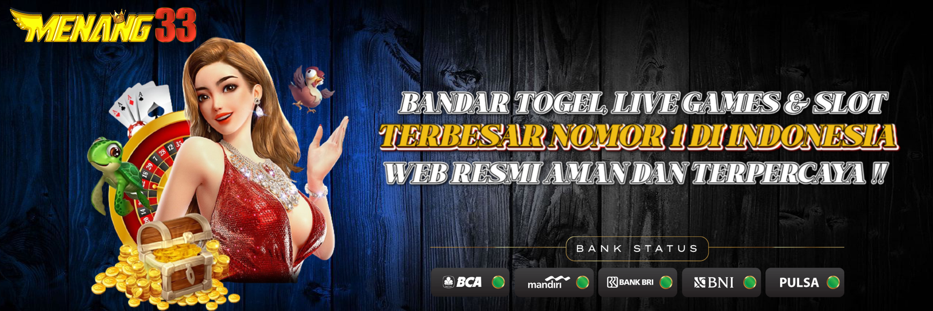 MENANG33: Link Daftar Slot Garansi Kekalahan 100 Modal Kembali Full Cashback Tanpa Syarat ⚡️