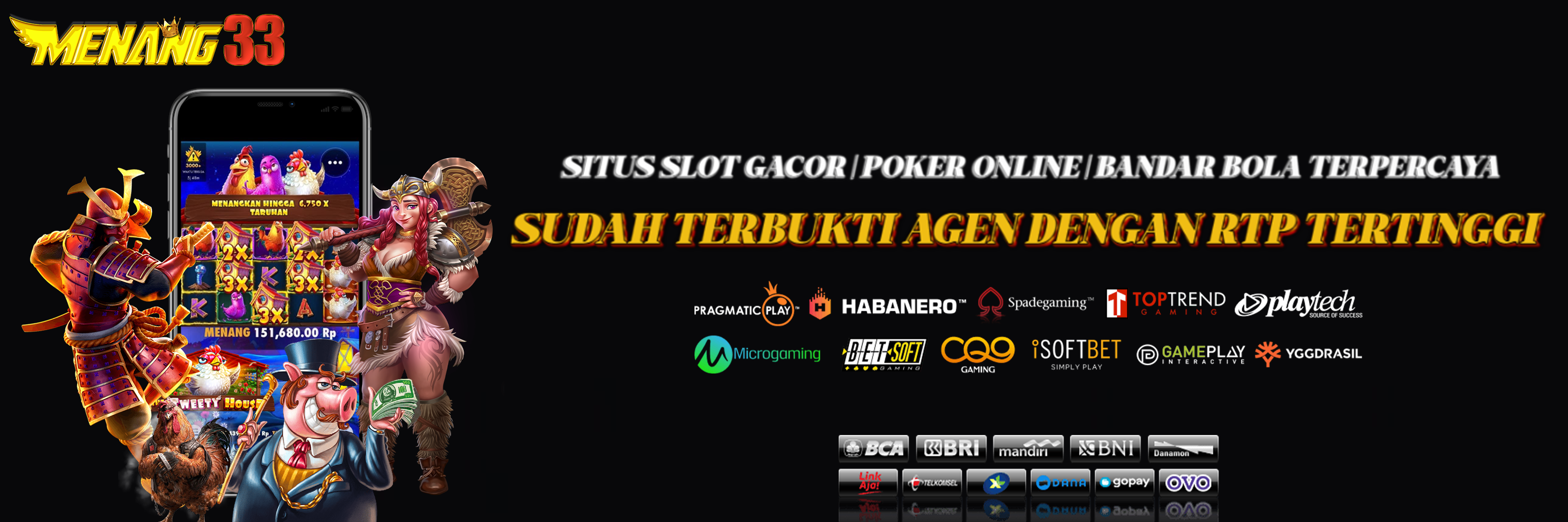 MENANG33: Situs Promo Bonus Garansi Kekalahan 100% Deposit Mudah Via E-wallet 🚀