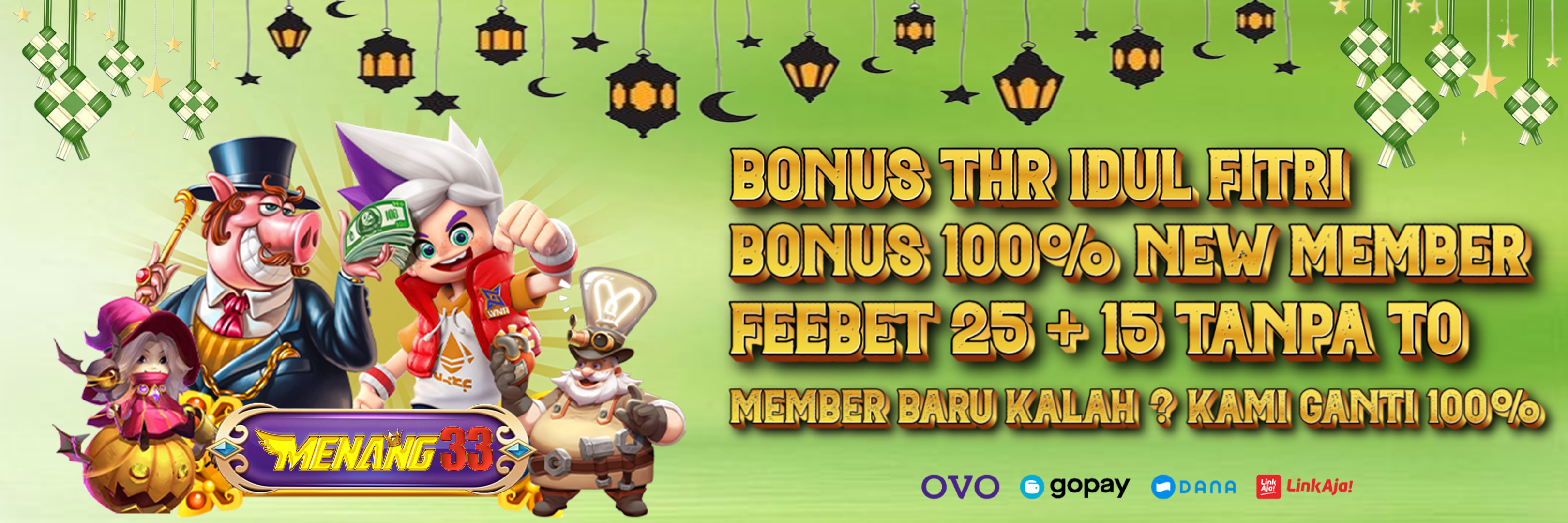 MENANG33: Link Gacor Promo Garansi Kekalahan 100% Deposit Via BCA 🌟