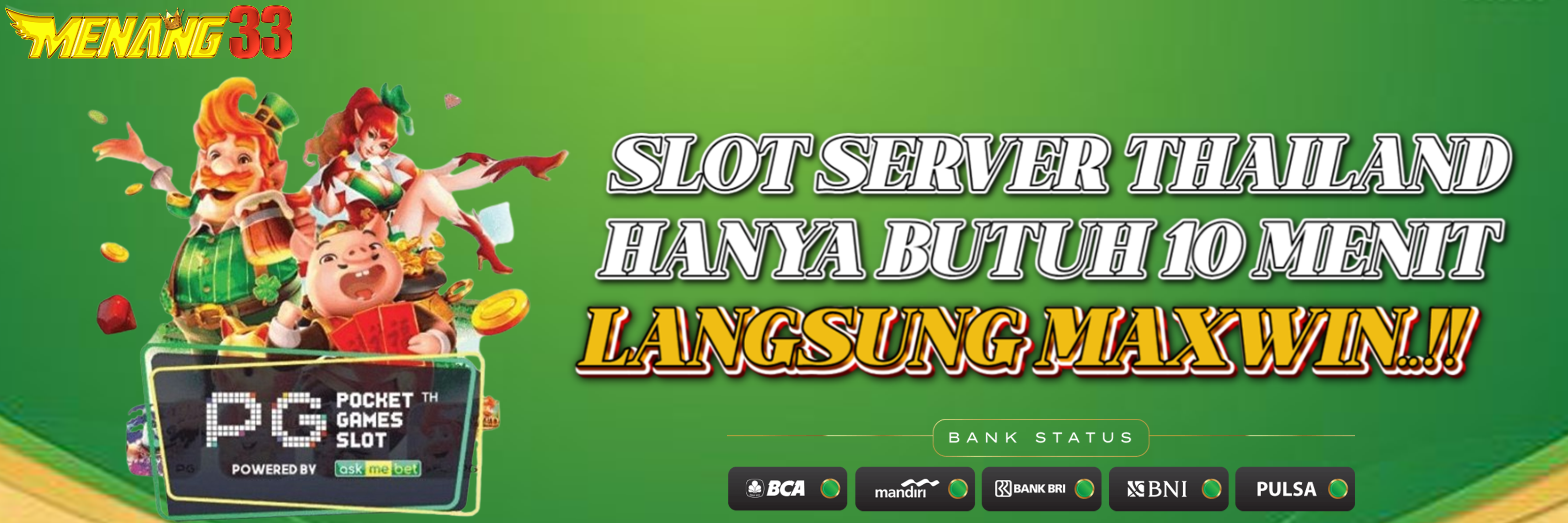 MENANG33: Rekomendasi Situs Judi Slot Online Gacor Deposit Pulsa 2024 ☝️