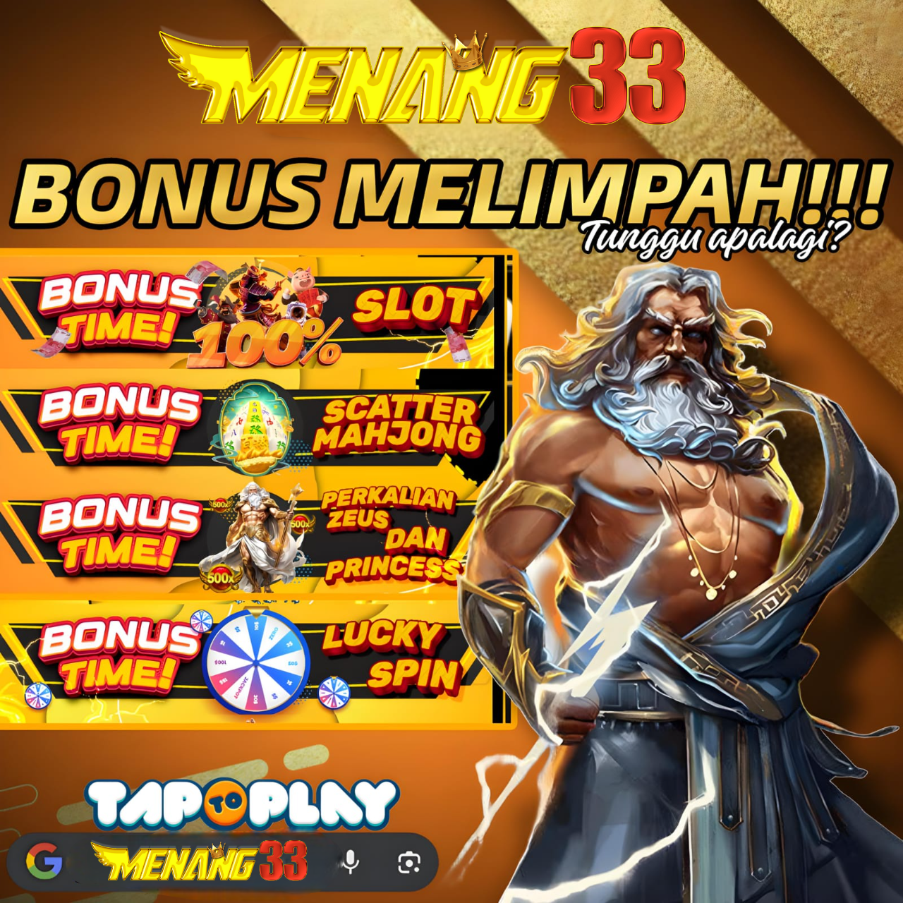 MENANG33: Agen Slot & Togel Terbaik dengan Deposit Mudah dan Cepat