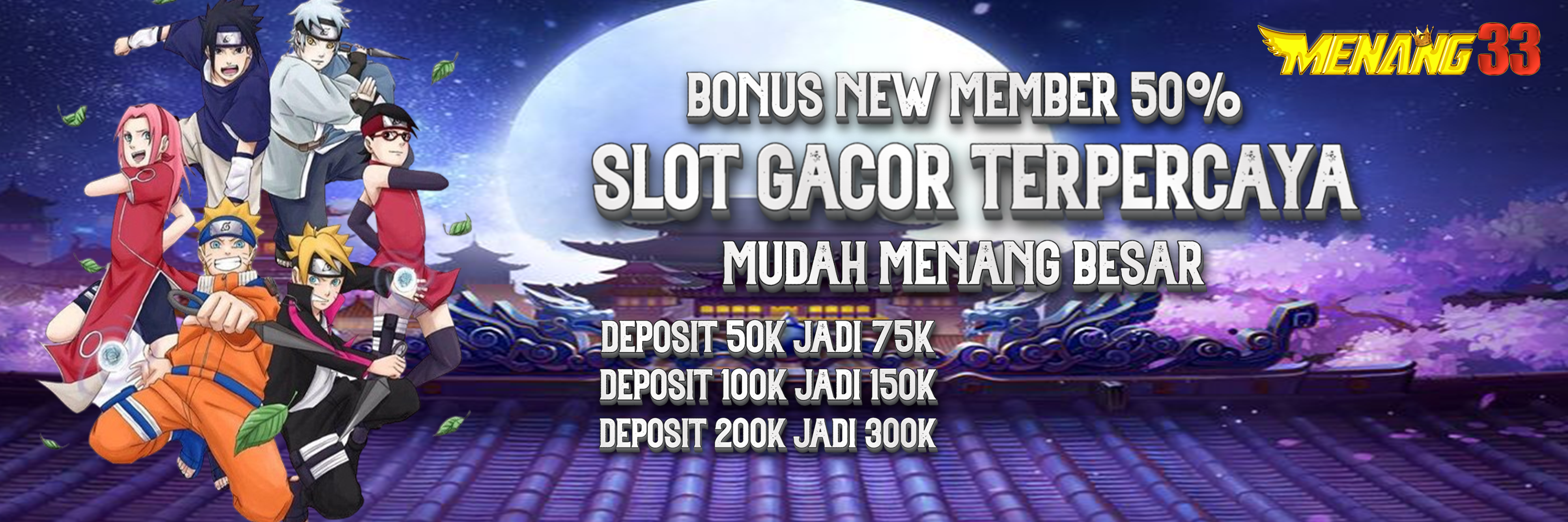 MENANG33: Situs Judi Slot Dengan Promo Garansi Kekalahan Dan Bonus Cashback 50% New Member 🔥