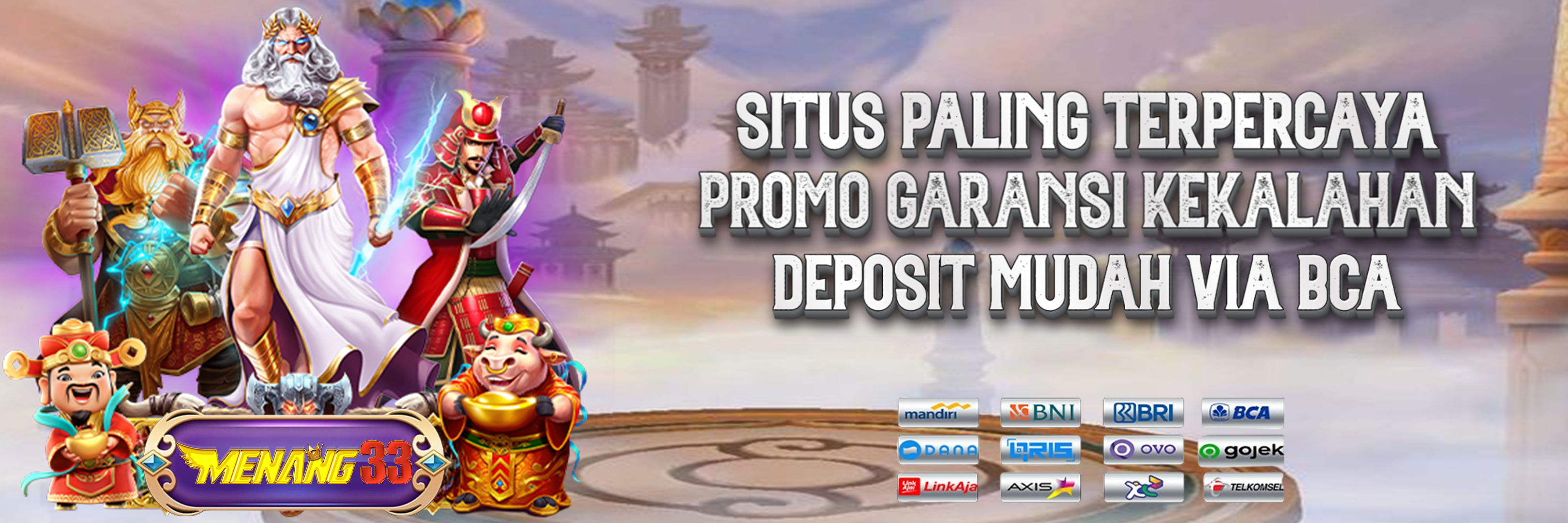 MENANG33: Agen Judi Slot Dengan Garansi Kekalahan 100% Deposit Pulsa Tanpa Potongan Dan Bebas Ip 🏆️